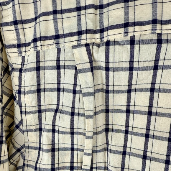 Old Navy Everyday Shirt NWT Mens Size M Blue/cream Plaid Long Sleeve - Picture 7 of 16